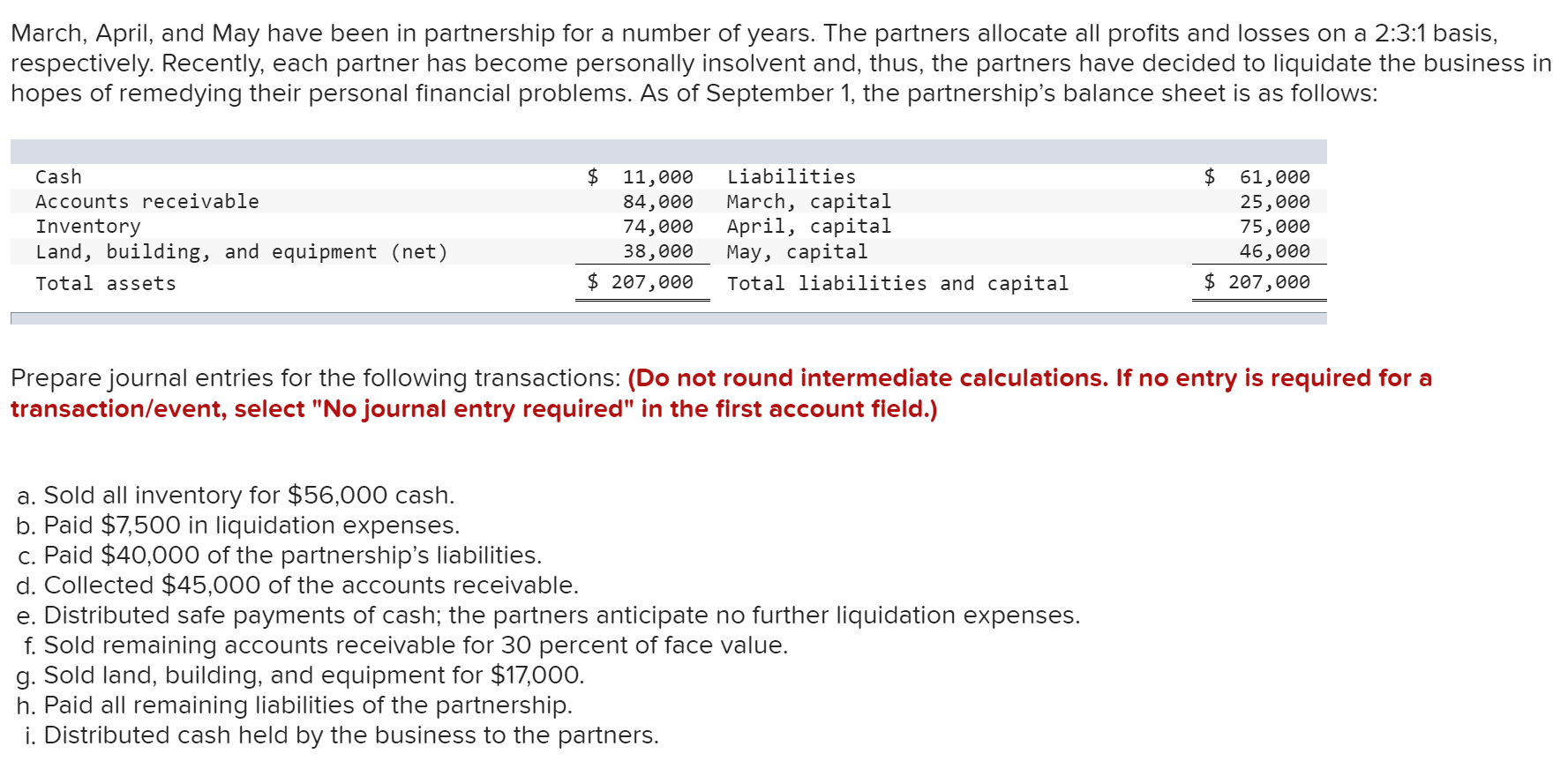 March, April, and May have been in partnership