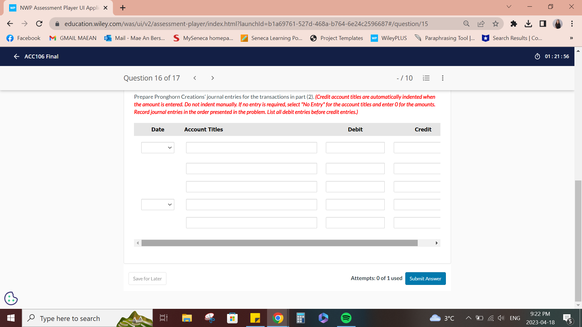 WP NWP Assessment Player UI Appli X + V X C