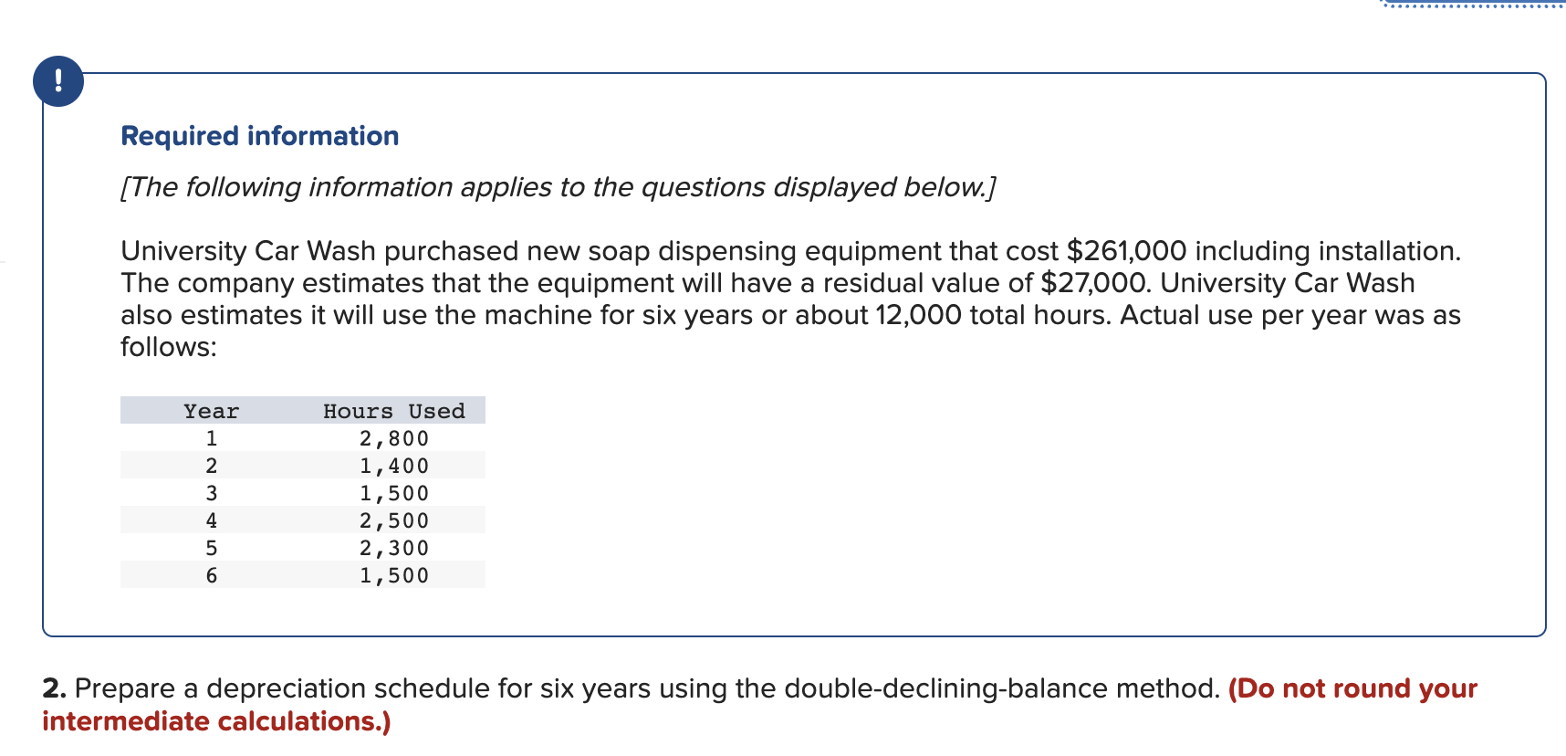 Required information [The following information