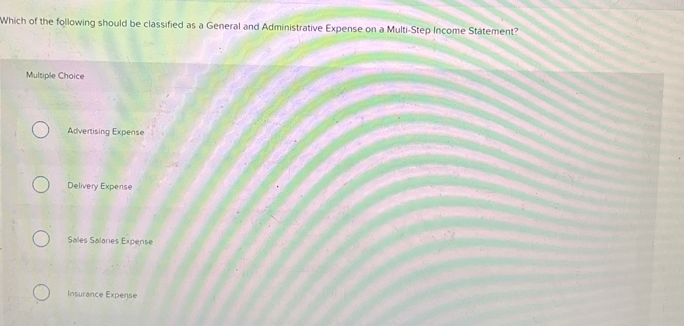 Which of the following should be classified as a