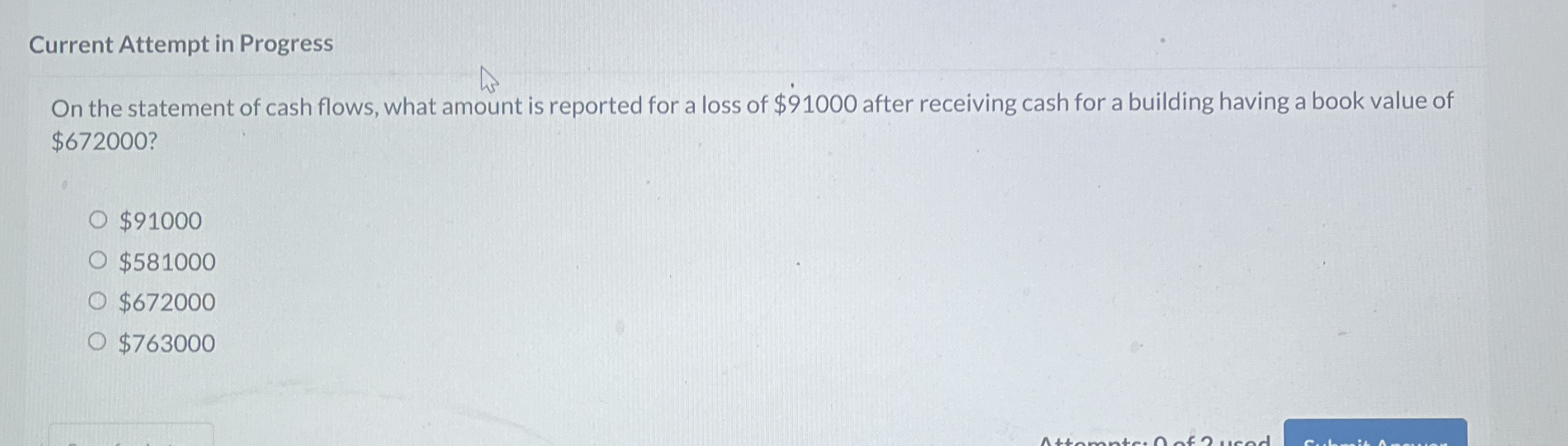 Current Attempt in Progress On the statement of