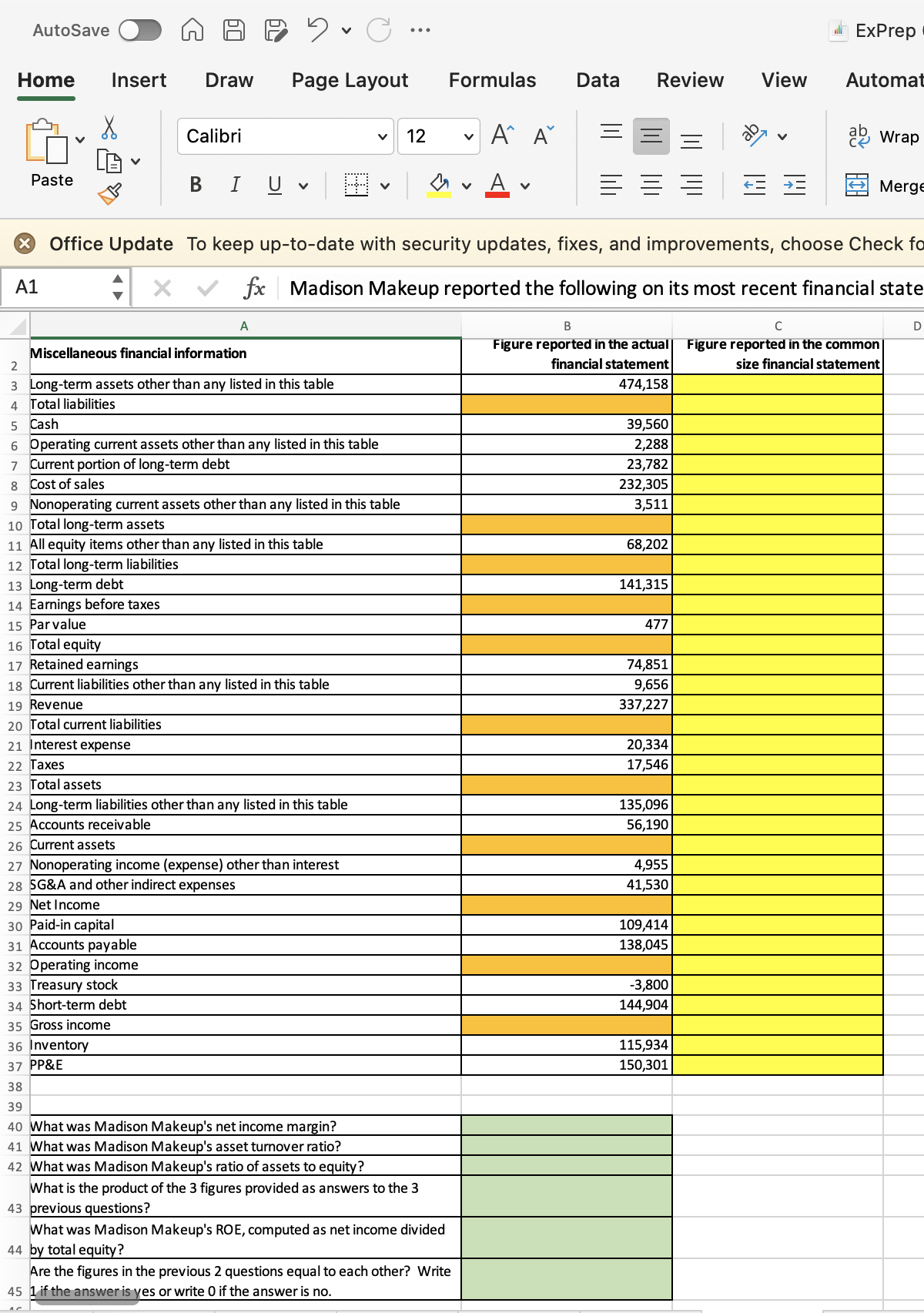 AutoSave all ExPrep Home Insert Draw Page Layout