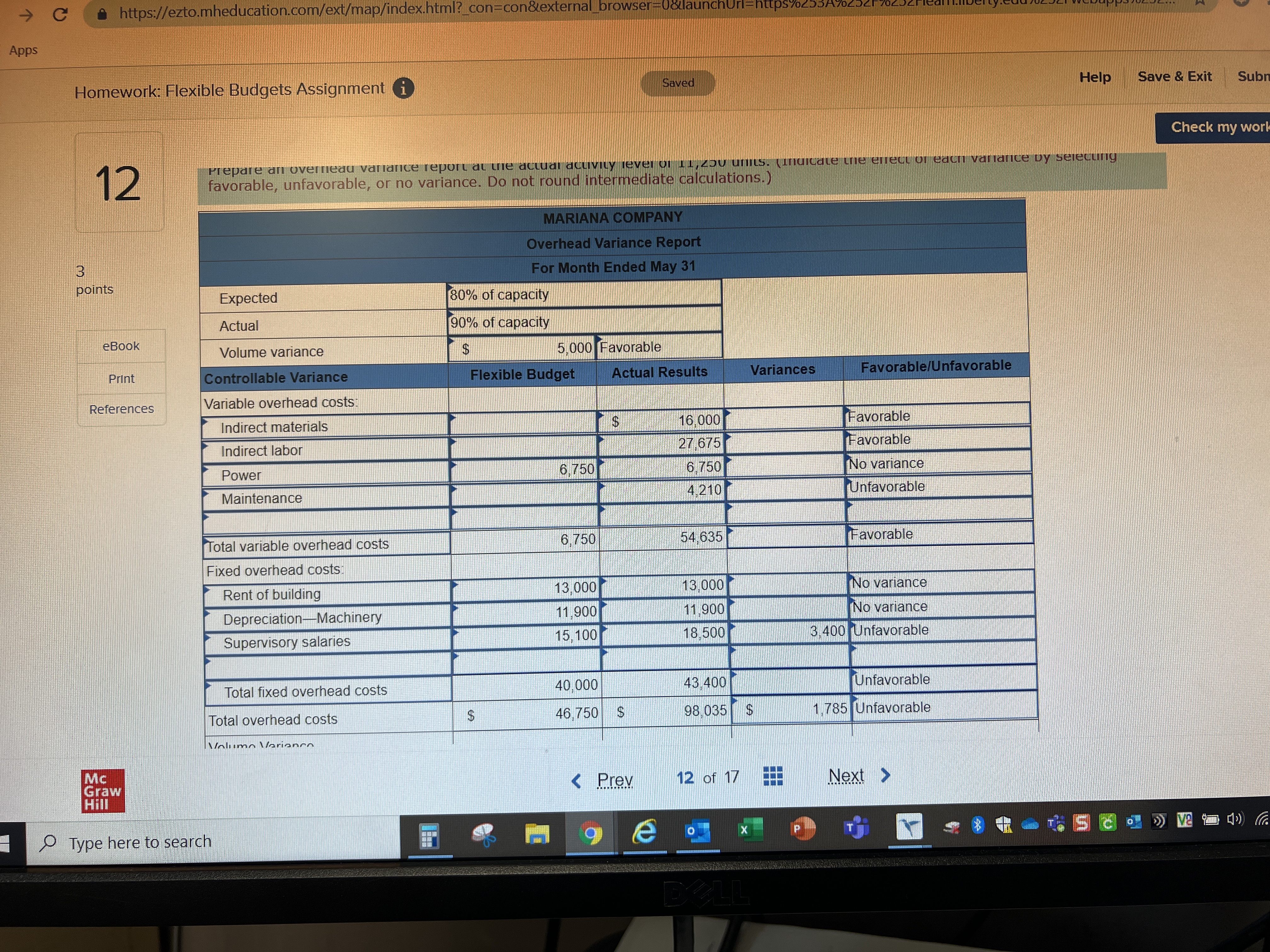 5 Question 12 - Ho x Overhead Standa x Assignment