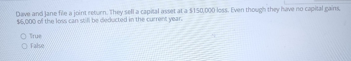 Dave and Jane file a joint return. They sell a