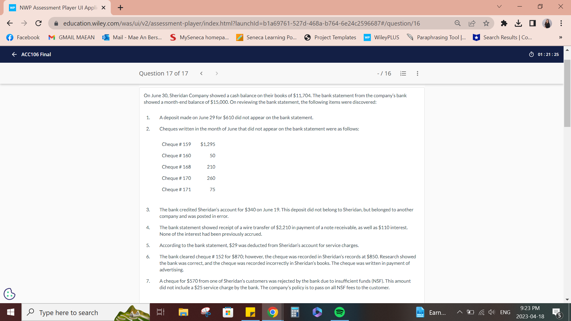 WP NWP Assessment Player UI Appli X + V X C