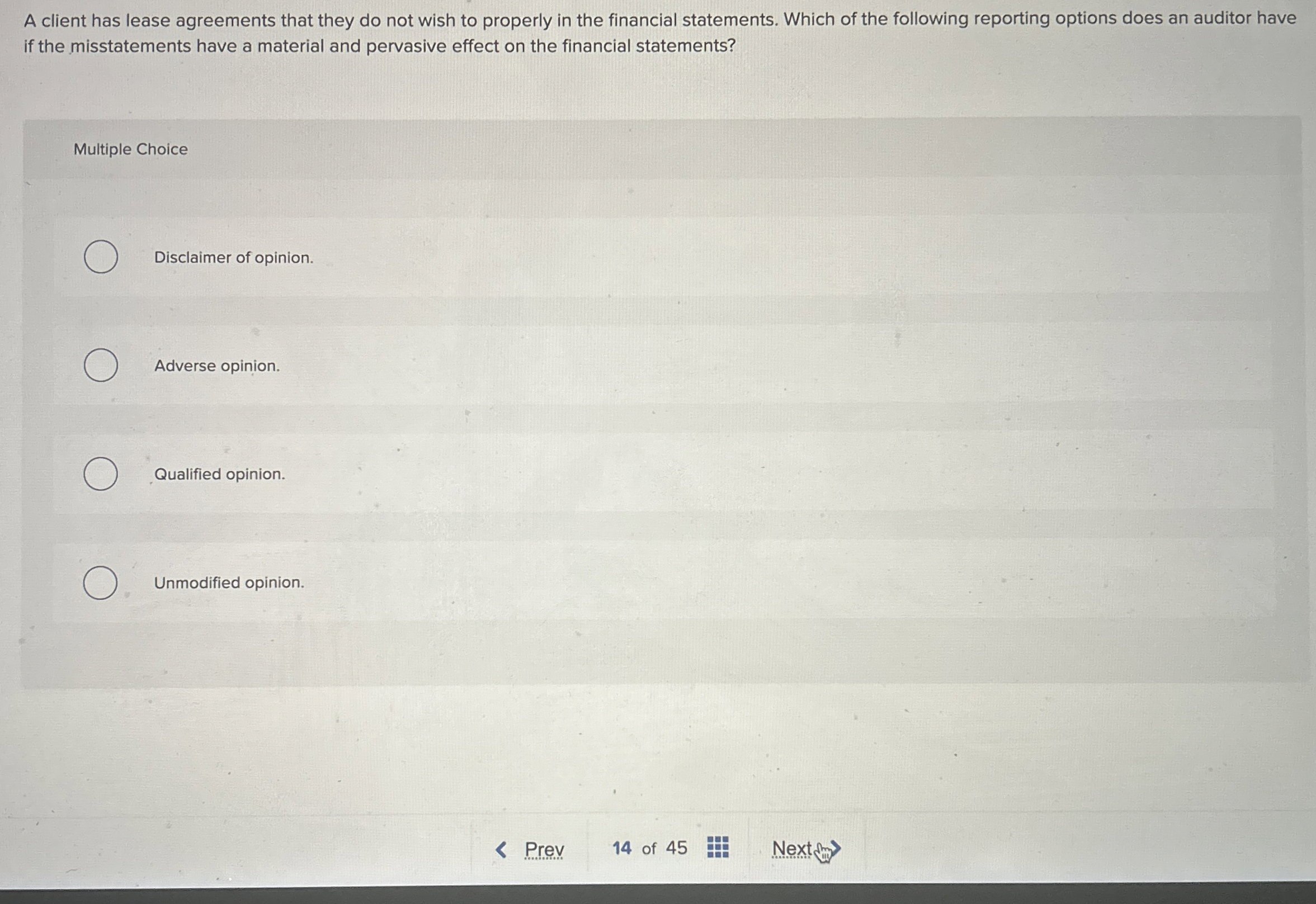 A client has lease agreements that they do not