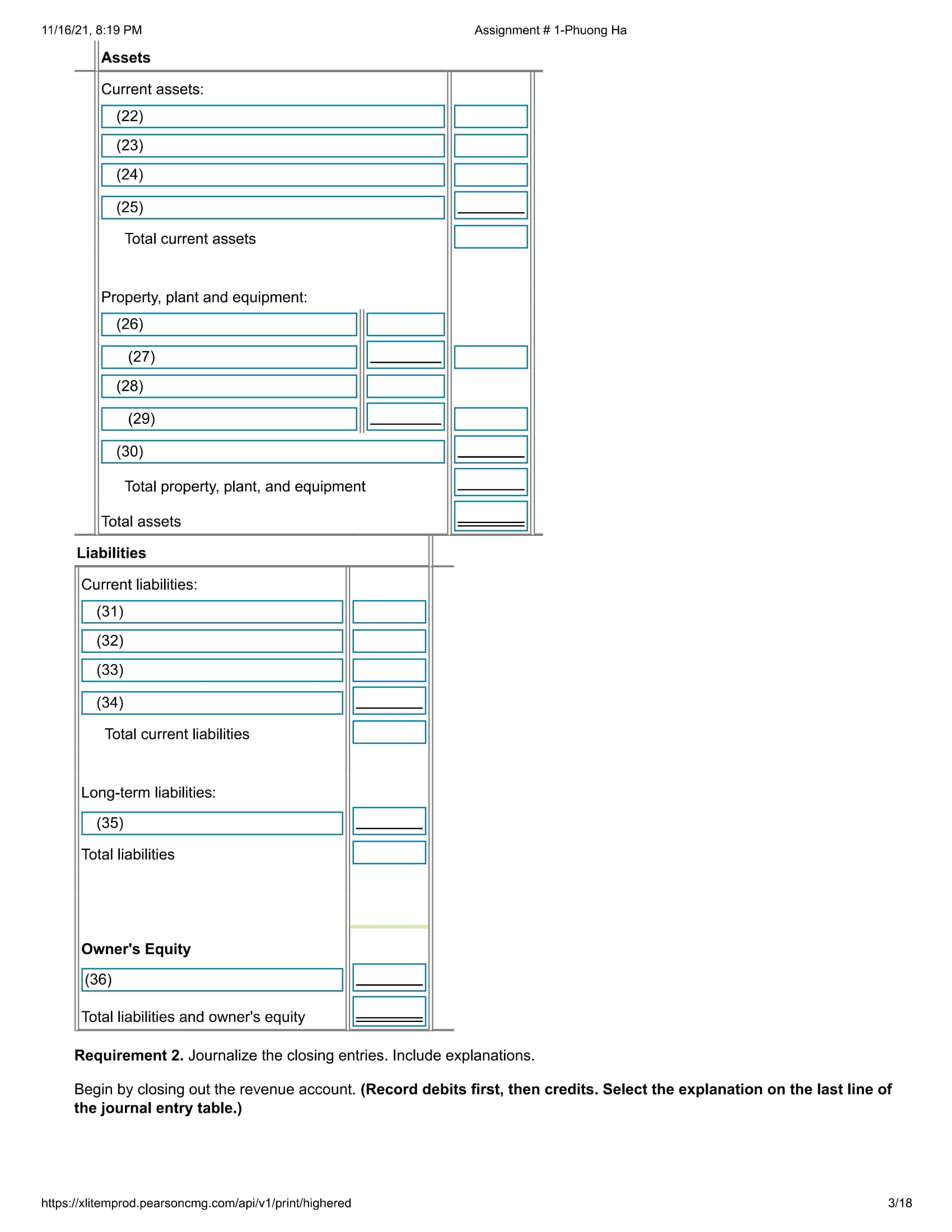 11l16l21. 8:19 PM Assignmentsl 1-Phuong Ha