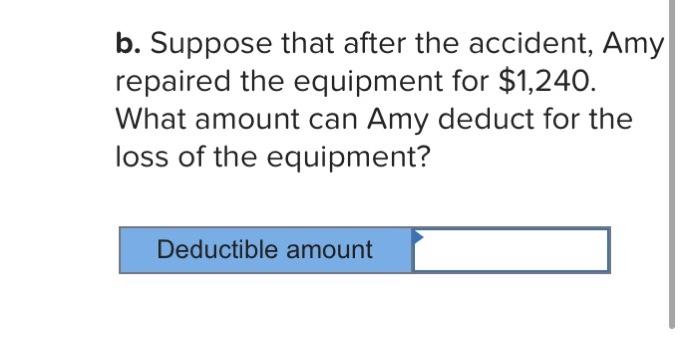 5 This year, Amy purchased $4,500 of equipment