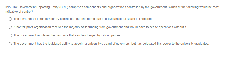 (2115. The Goyemment Reporting Entity {DRE}