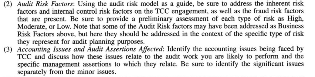 (2) Audit Risk Factors: Using the audit risk