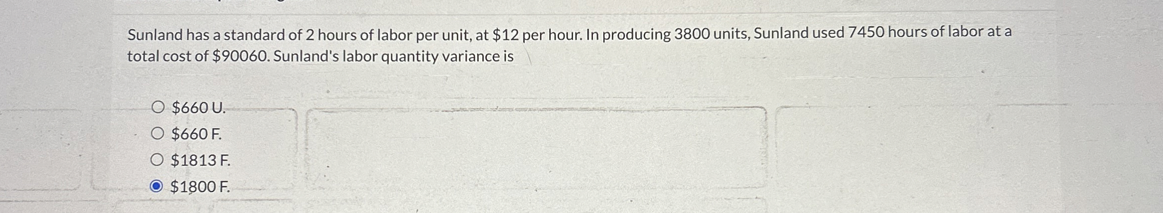 Sunland has a standard of 2 hours of labor per