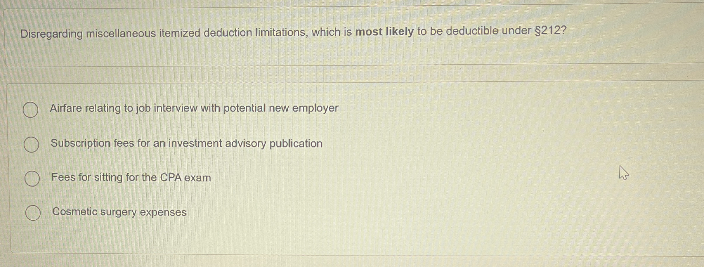 Disregarding miscellaneous itemized deduction