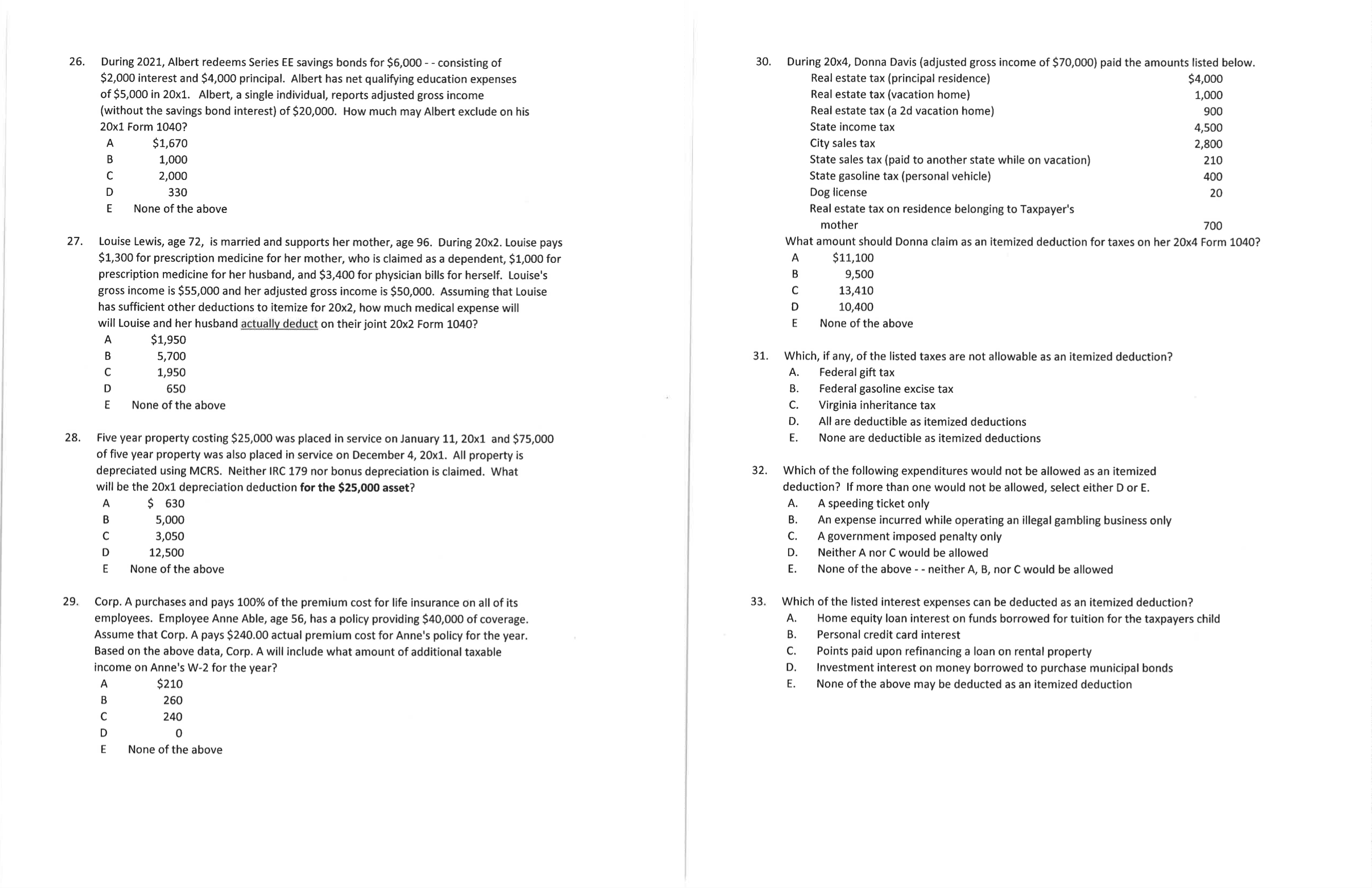 2 6 . During 2 0 2 1 , Albert redeems Series EE