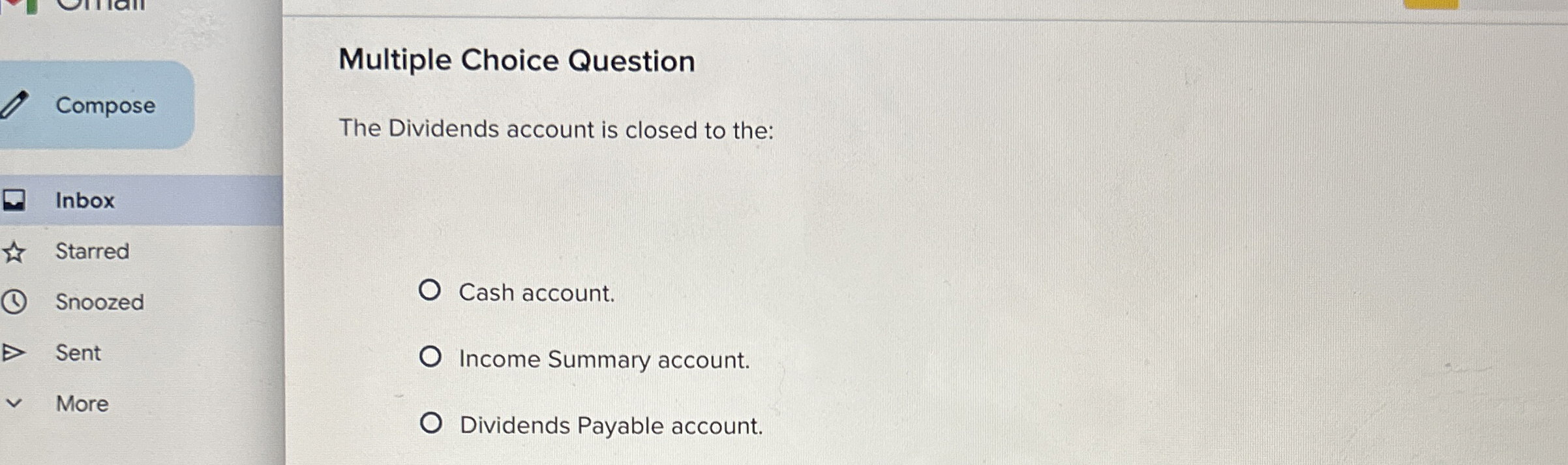 Multiple Choice Question Compose The Dividends