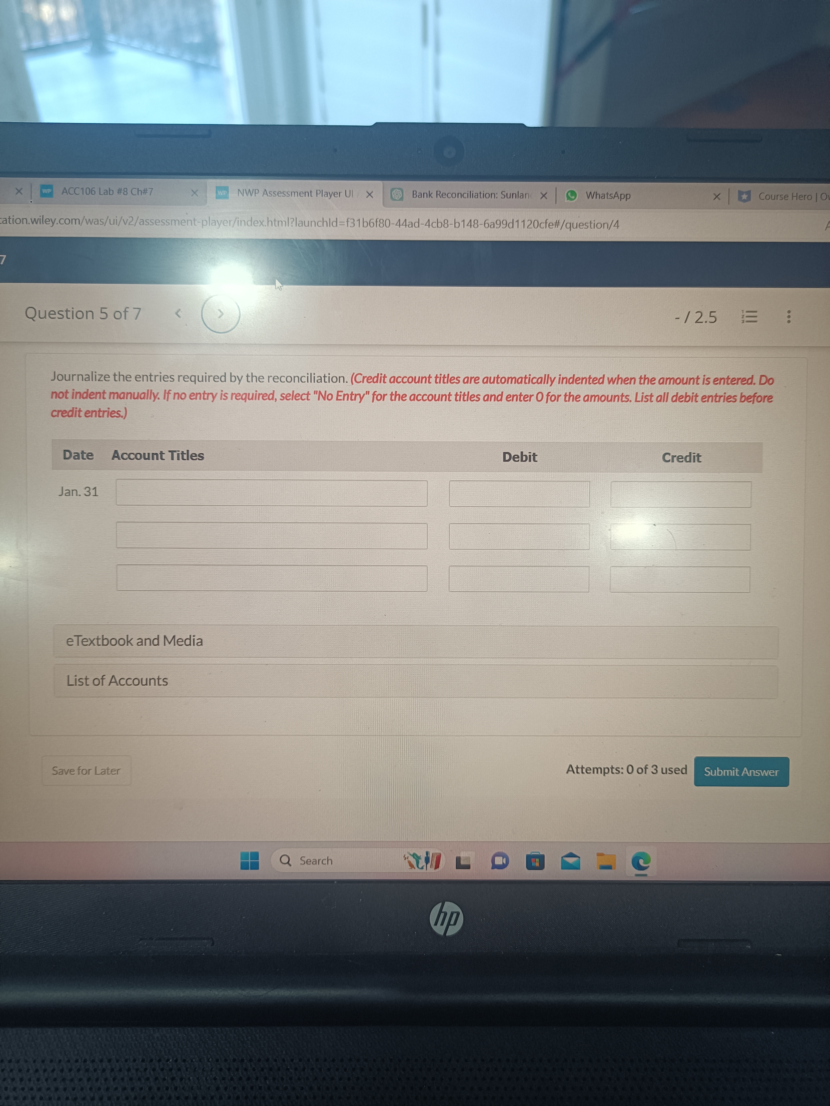 X WP ACC106 Lab #8 Ch#7 X WP NWP Assessment