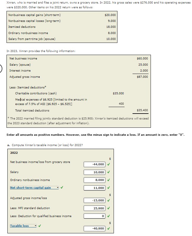 Xinran, who is married and files a joint return,