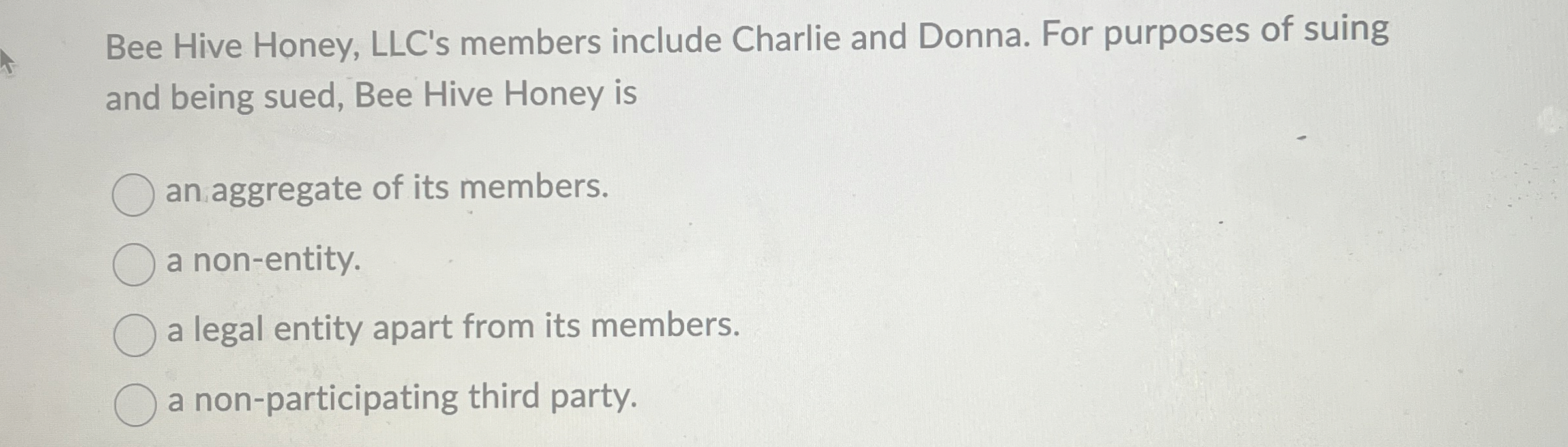 Bee Hive Honey, LLC ' s members include Charlie