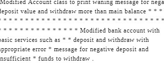 Modified Account class to print waning message