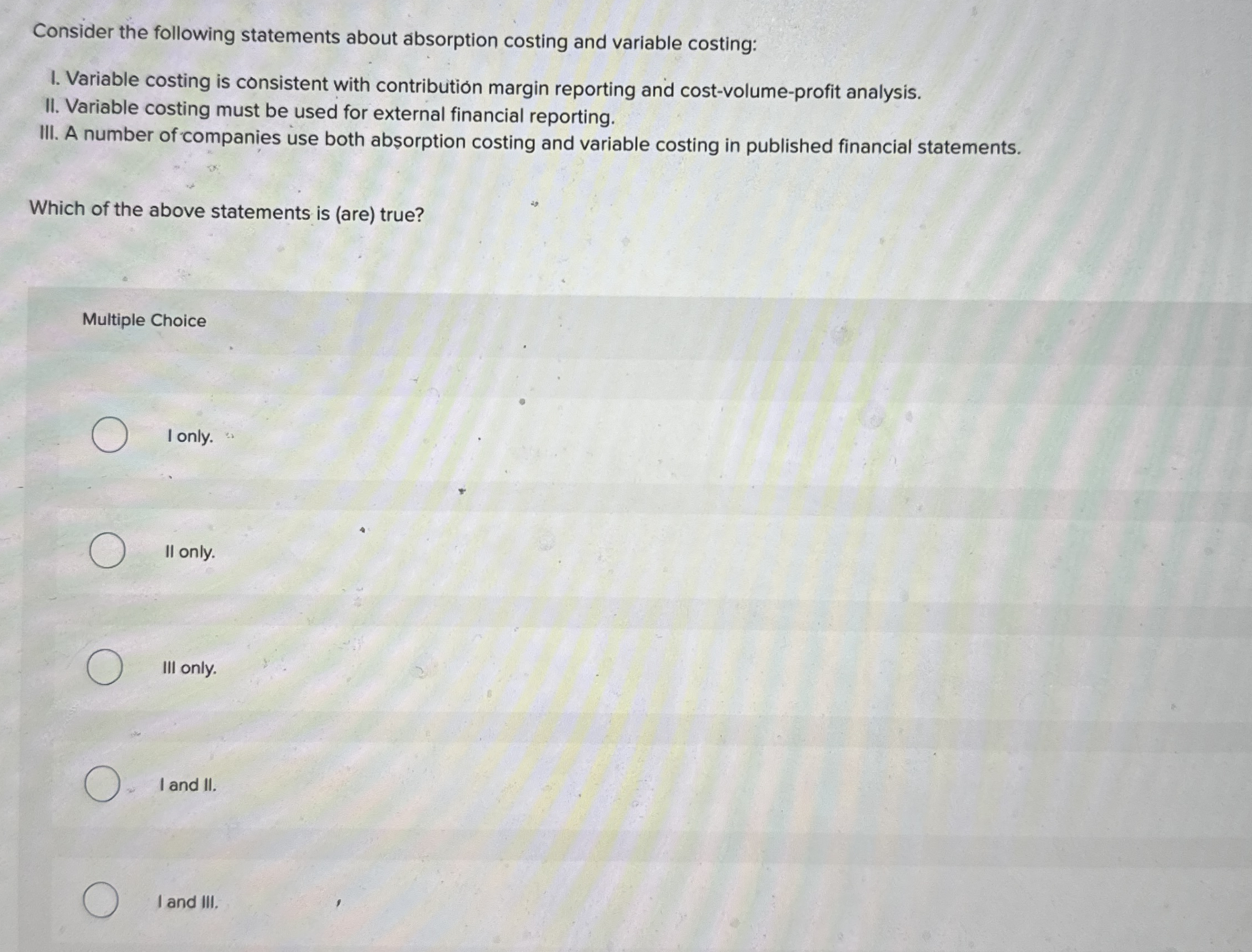 Consider the following statements about