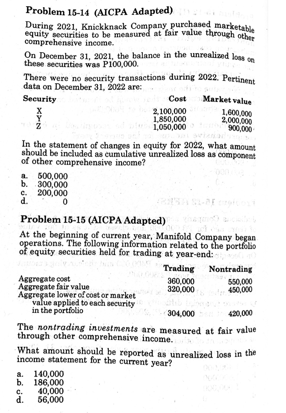 Solve the following with solution Problem 15-18
