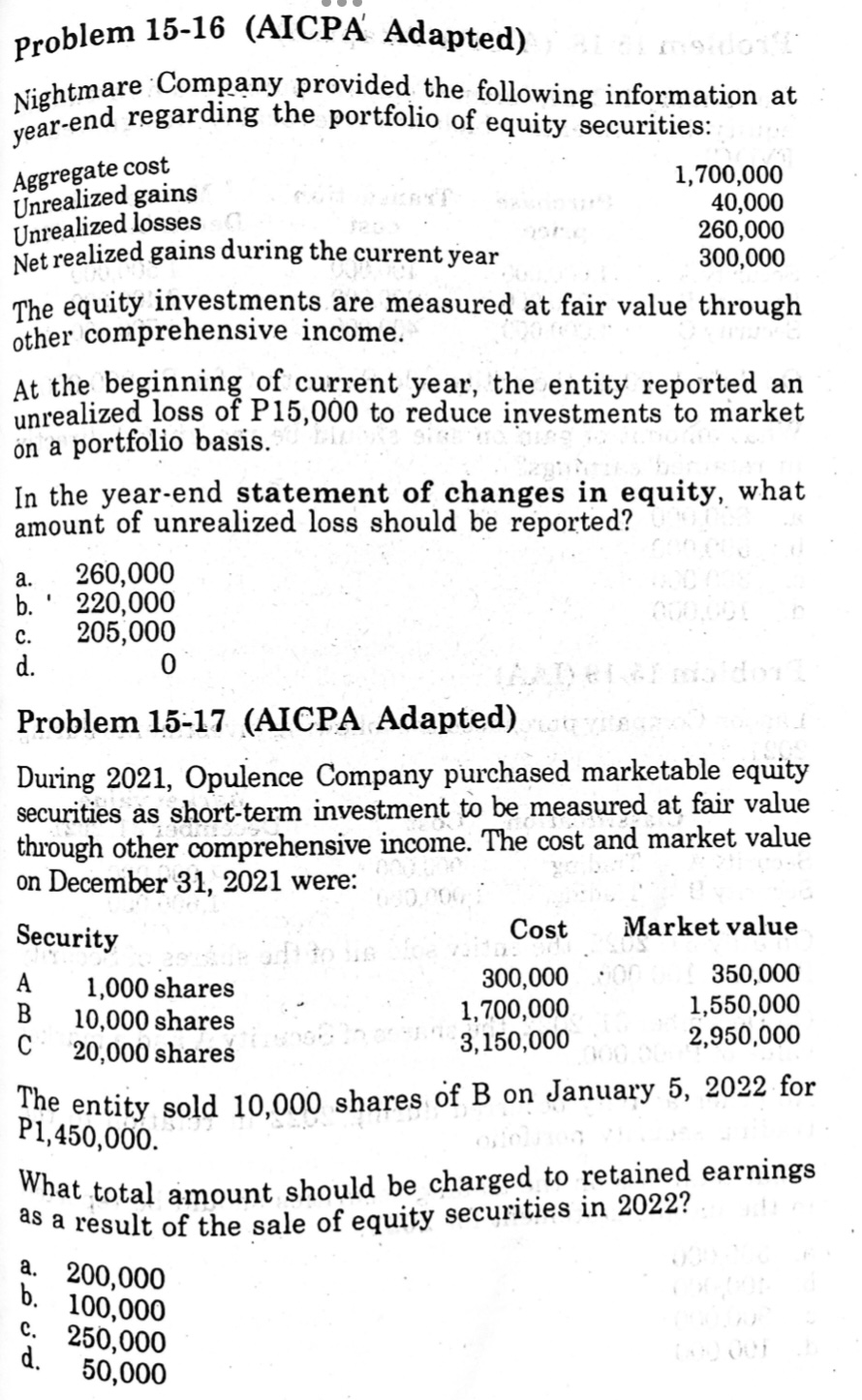 Solve the following with solution Problem 15-18