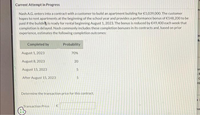 7 Current Attempt in Progress Nash A.G. enters
