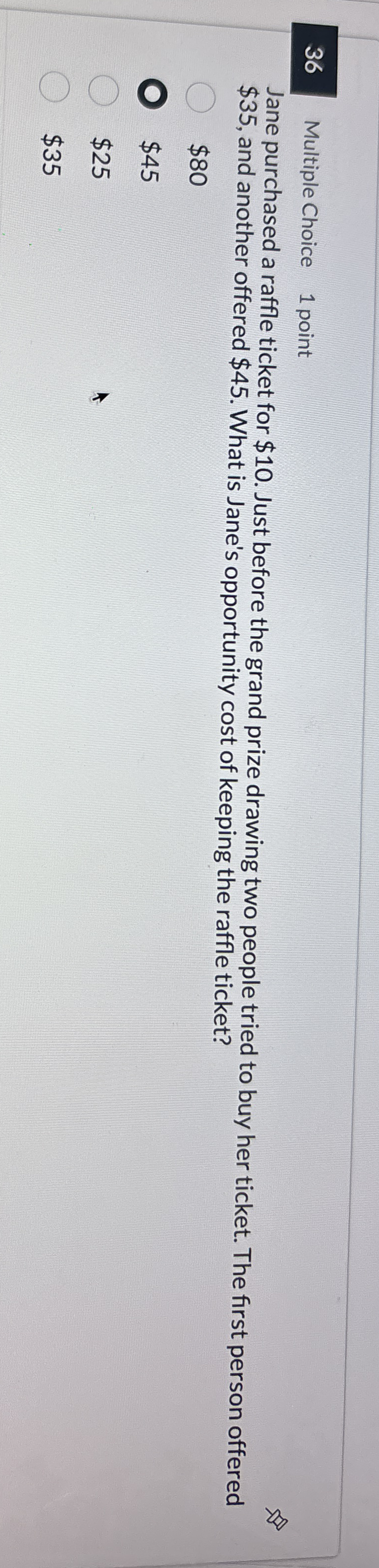 3 6 Multiple Choice 1 point Jane purchased a