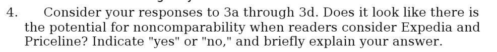 .4 I 4. Consider your responses to 3a through 3d.
