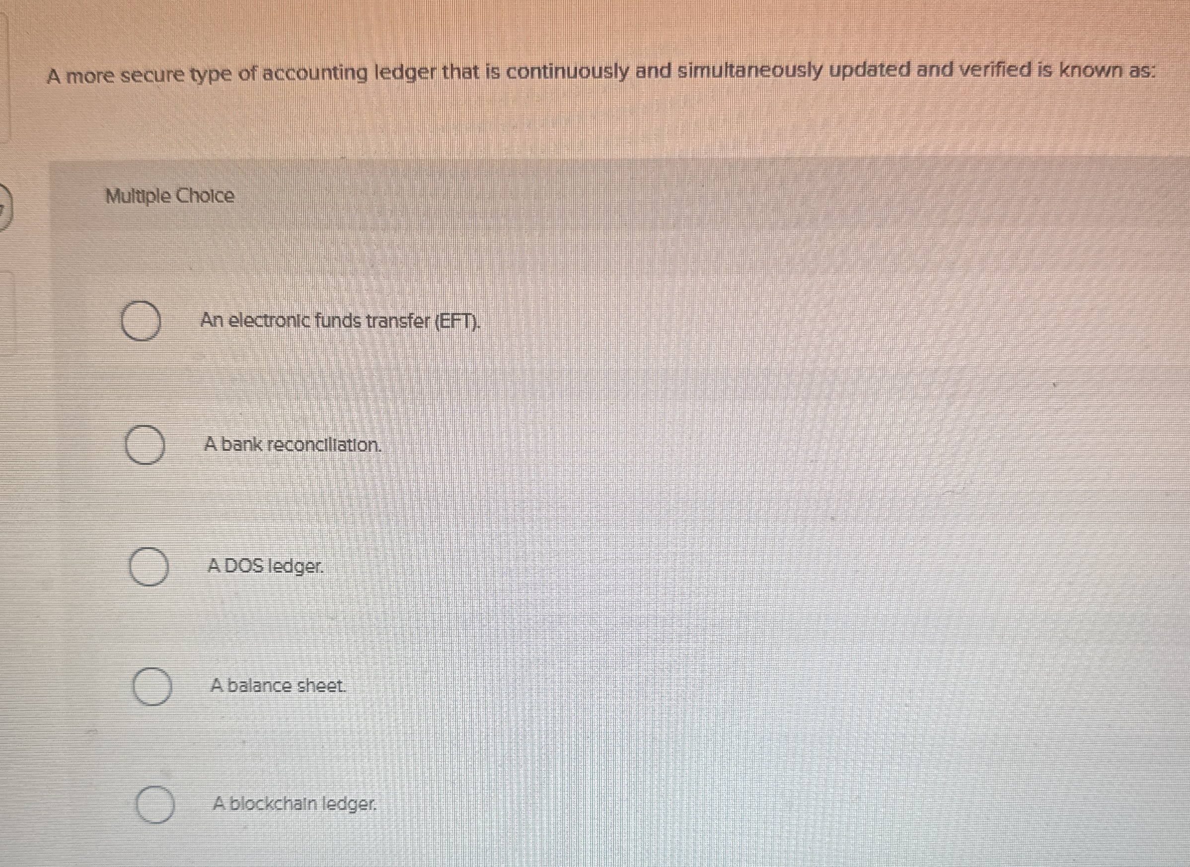 A more secure type of accounting ledger that is