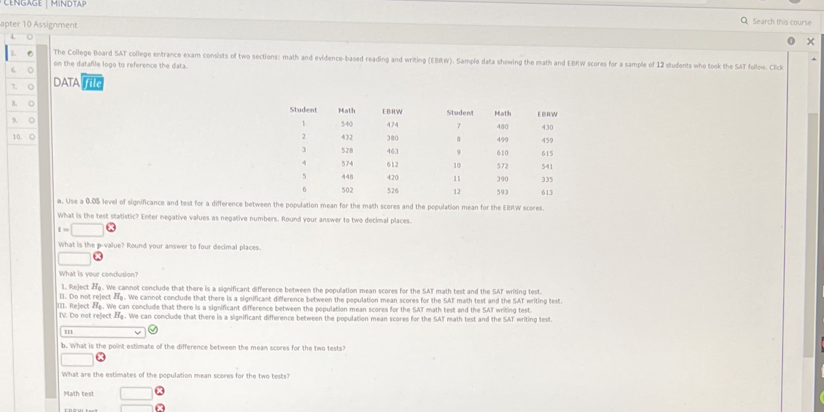 CENGAGE |MINDTAP Q Search this course apter 10