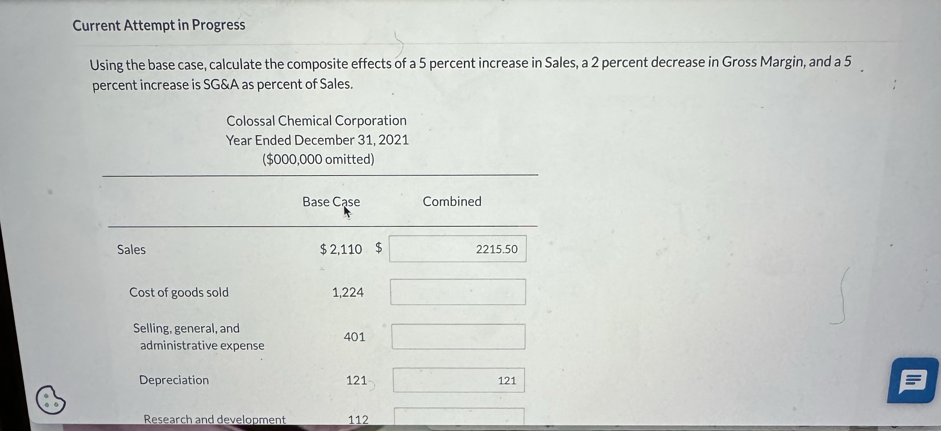 Current Attempt in Progress Using the base case,
