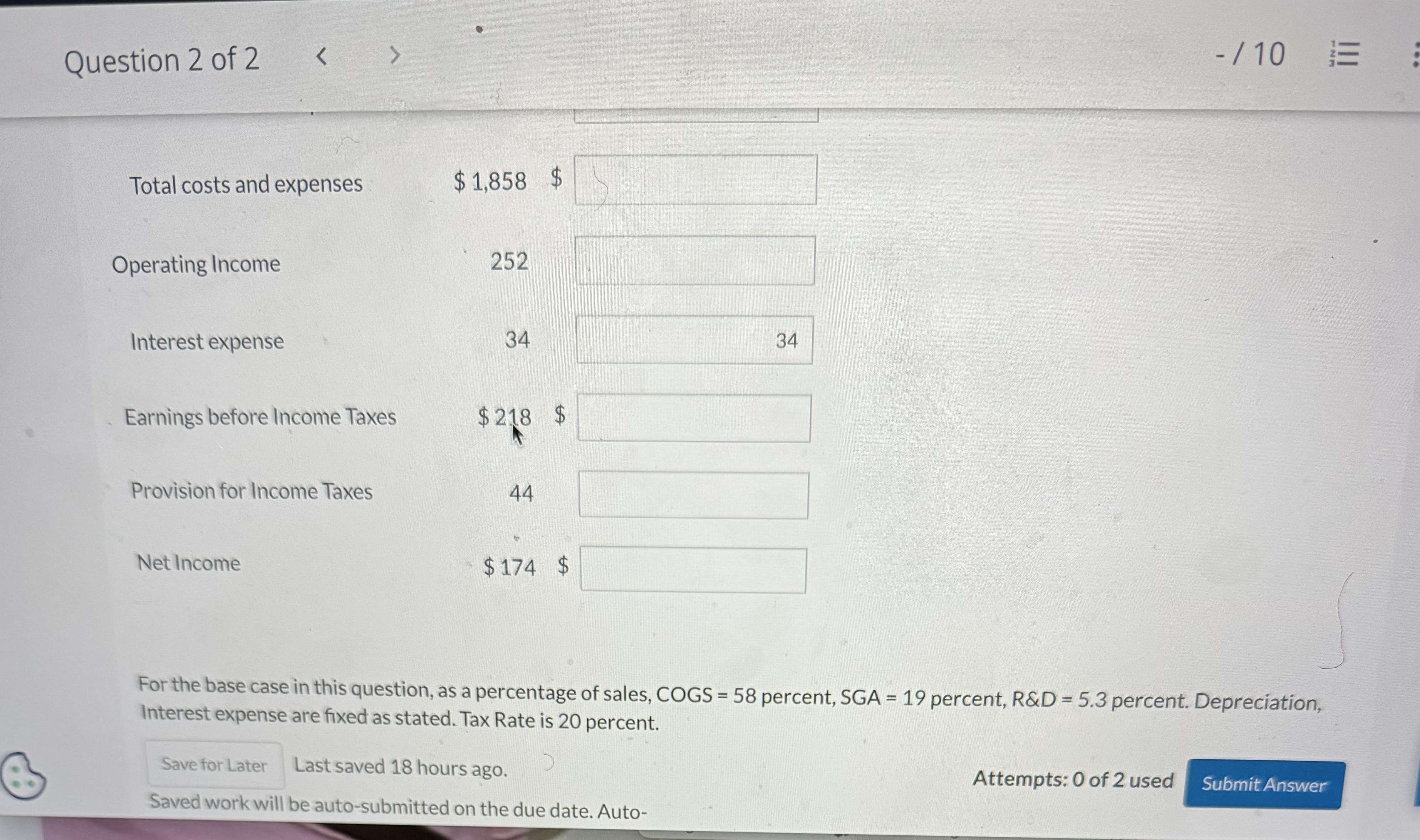 Current Attempt in Progress Using the base case,
