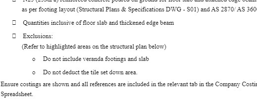 as per footing layout (Structural Plans &