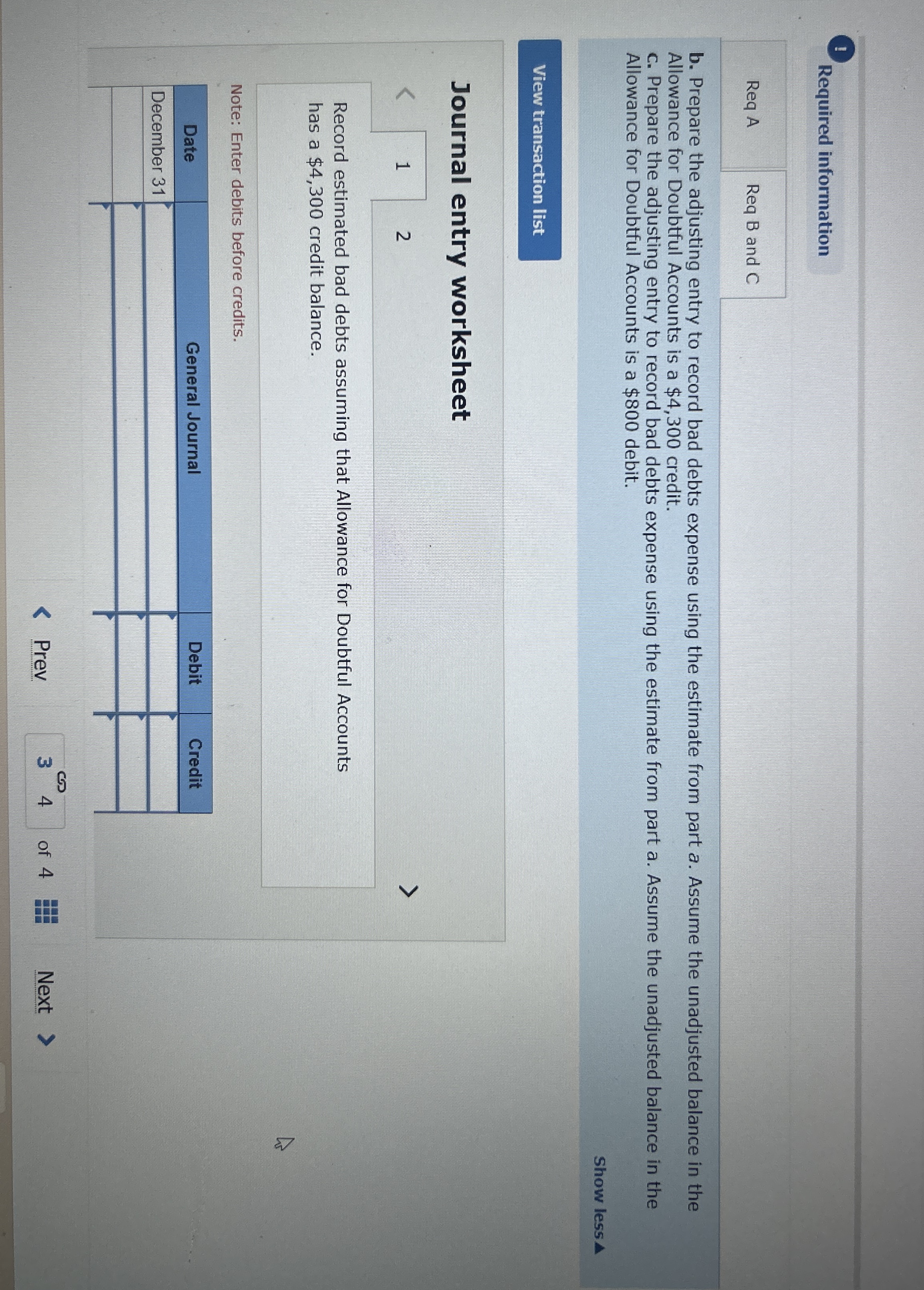 ! Required information Req A Req B and C b .