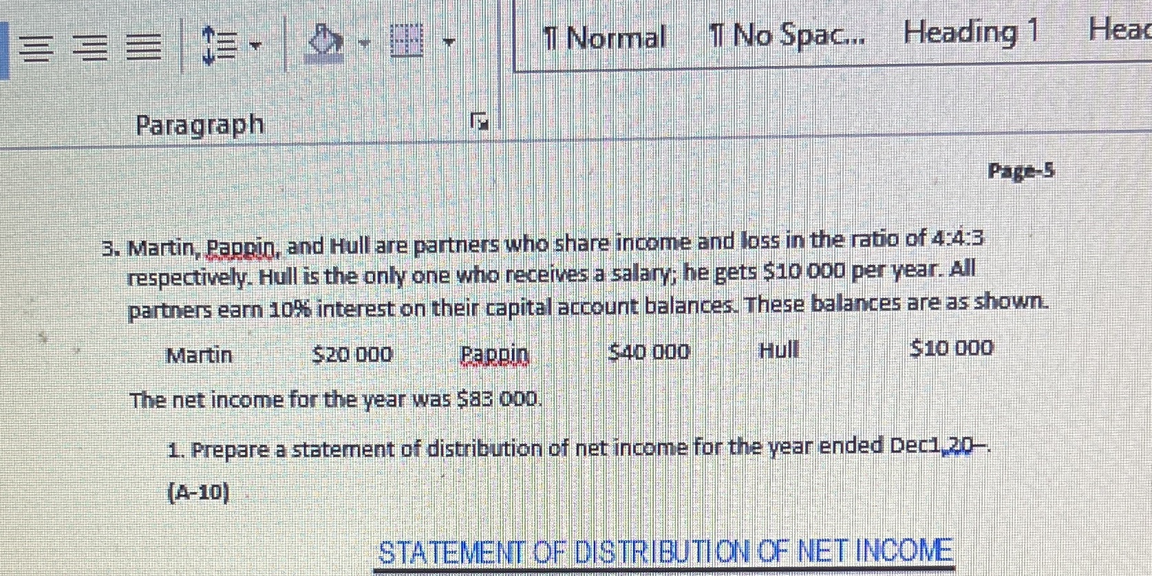 = I Normal T No Spac... Heading 1 Head Paragraph