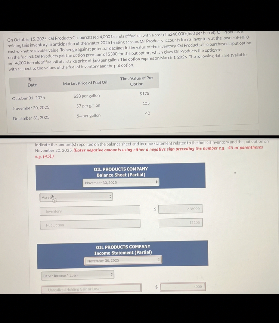 On October 1 5 , 2 0 2 5 , Oil Products Co .