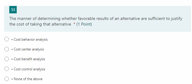 53 The manner of determining whether favorable