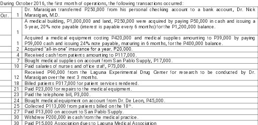 During October 2016, the first month of