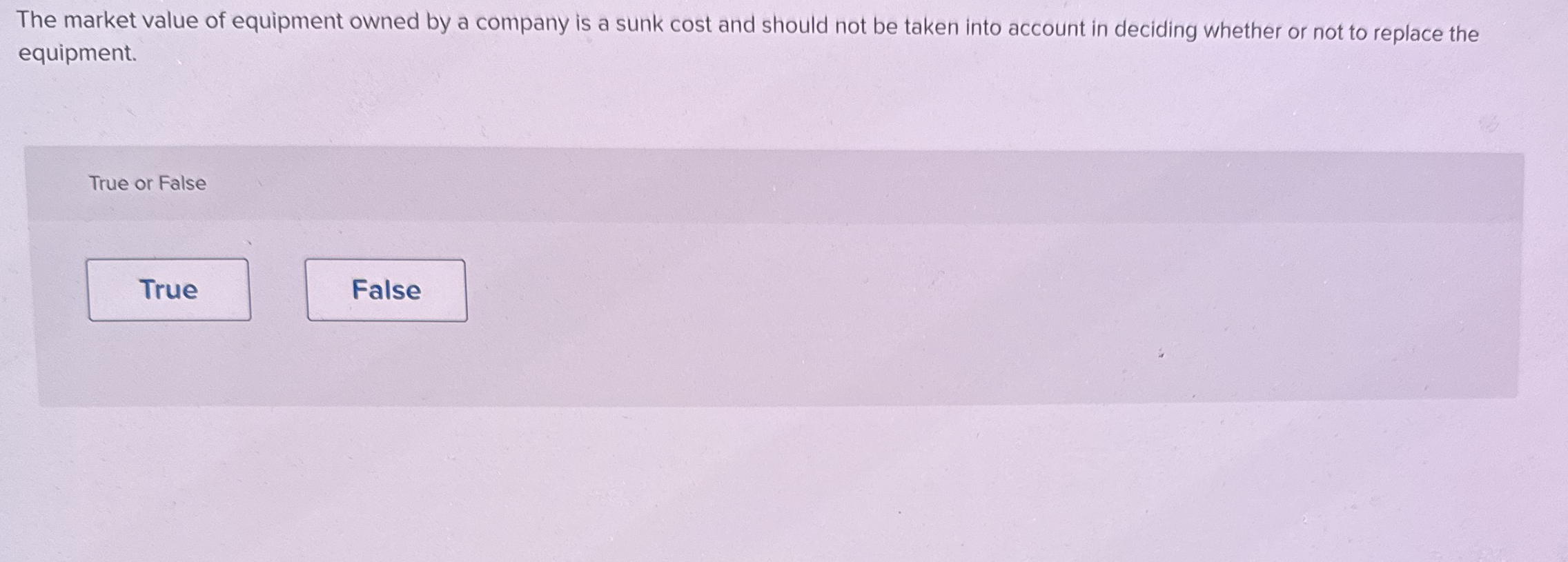 The market value of equipment owned by a company