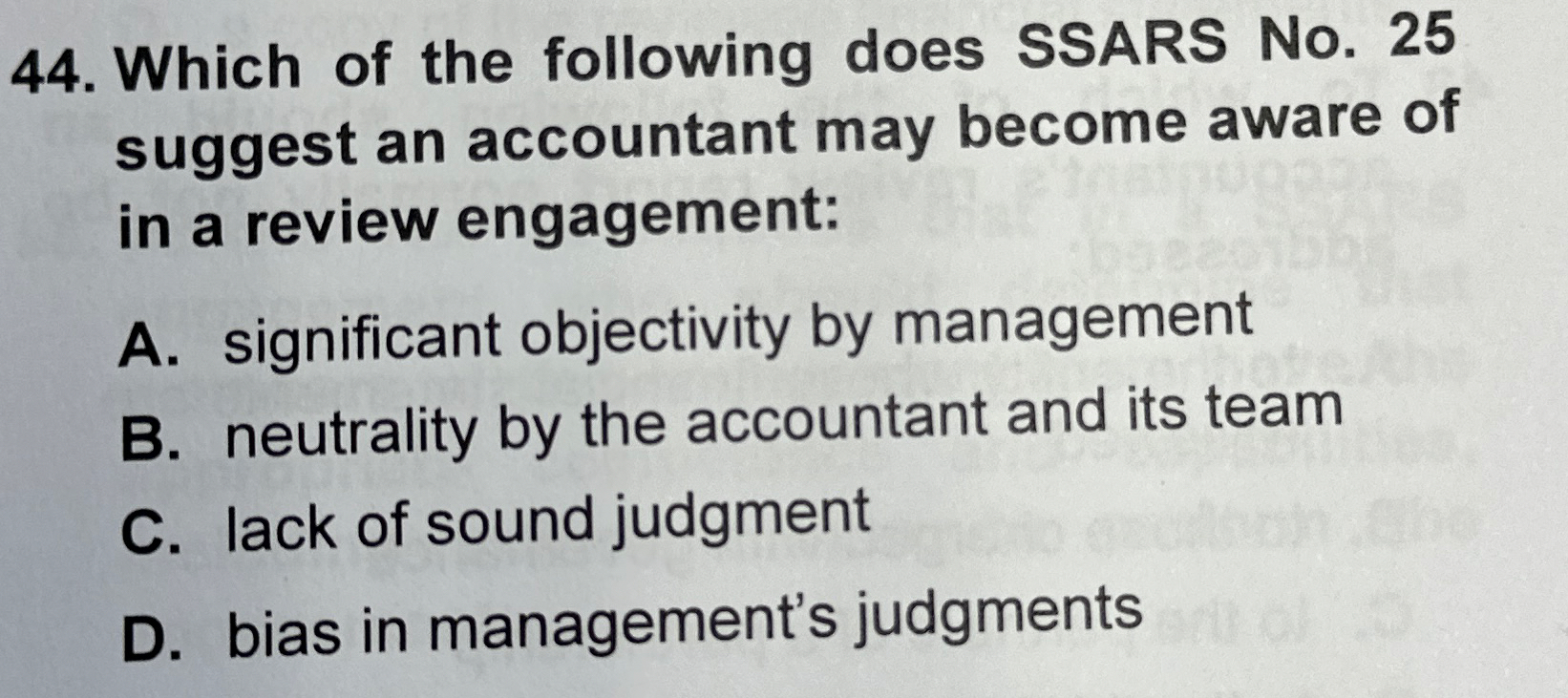 Which of the following does SSARS No . 2 5