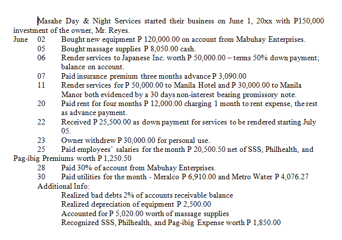 DIRECTION: Do the following requirements.