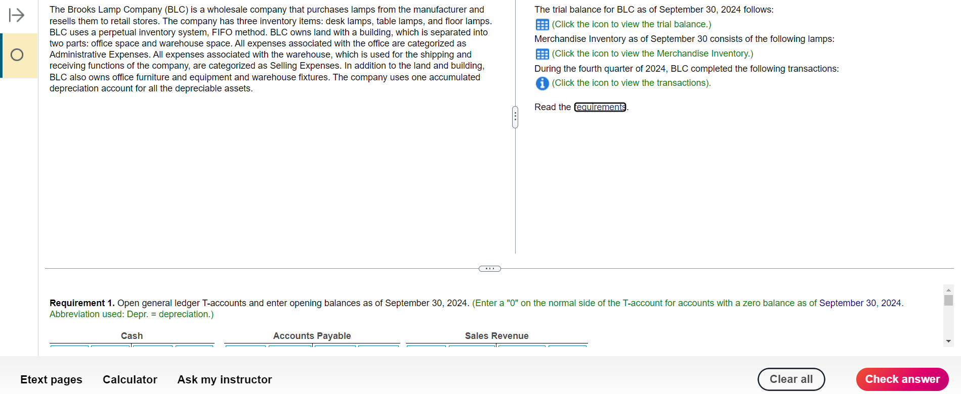 The Brooks Lamp Company (BLC) is a wholesale
