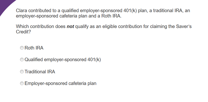 Clara contributed to a qualified employer -