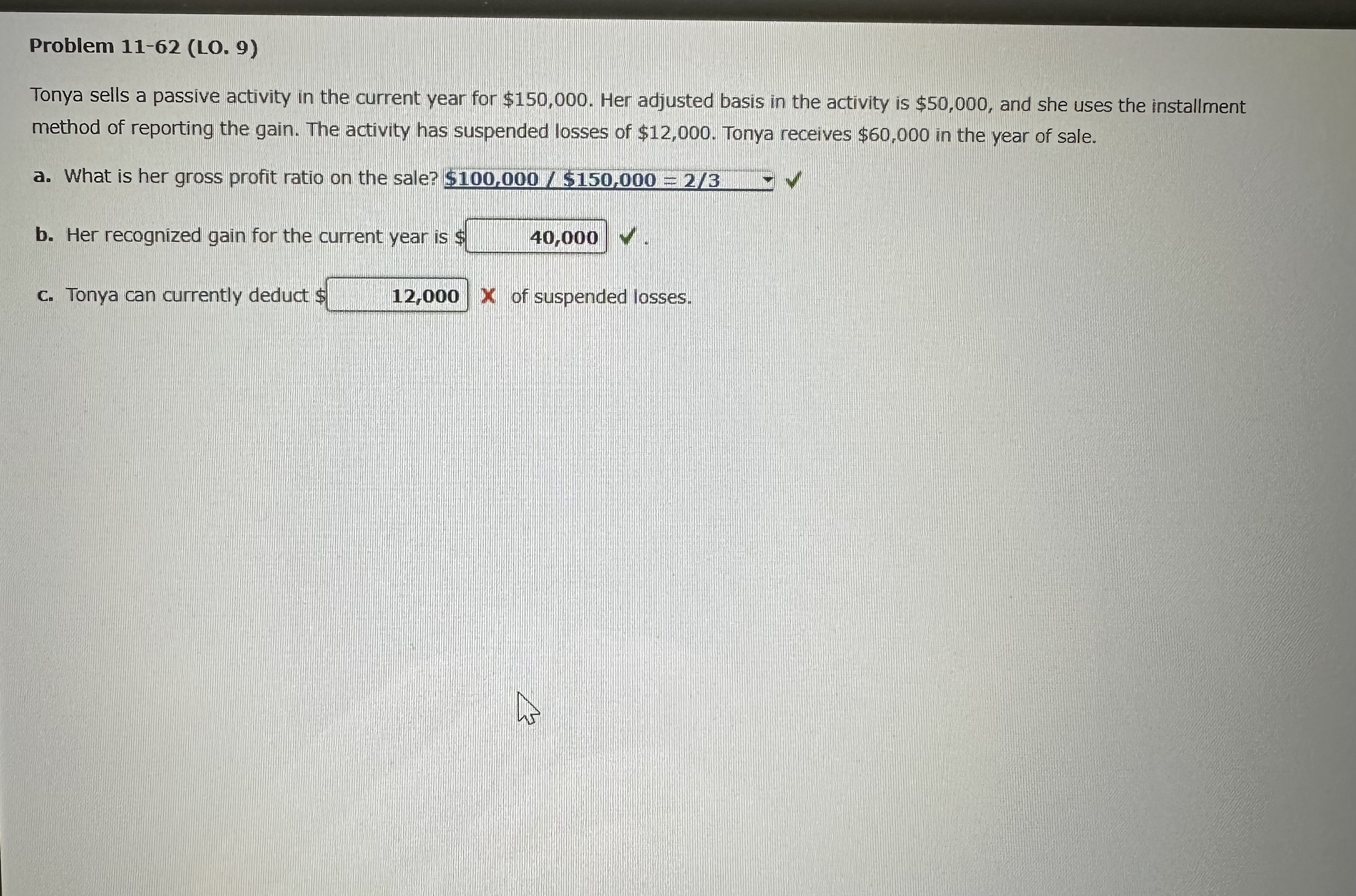 * * * * give me C correct answer * * * Problem 1