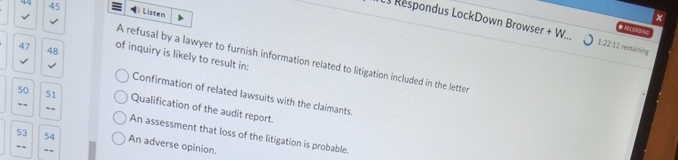 RECORDING 1 : 2 2 : 1 2 remaining A refusal by a