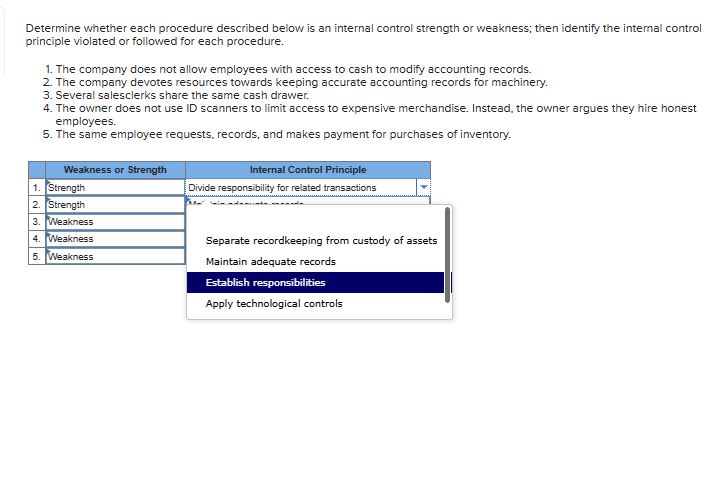 Determine whether each procedure described below