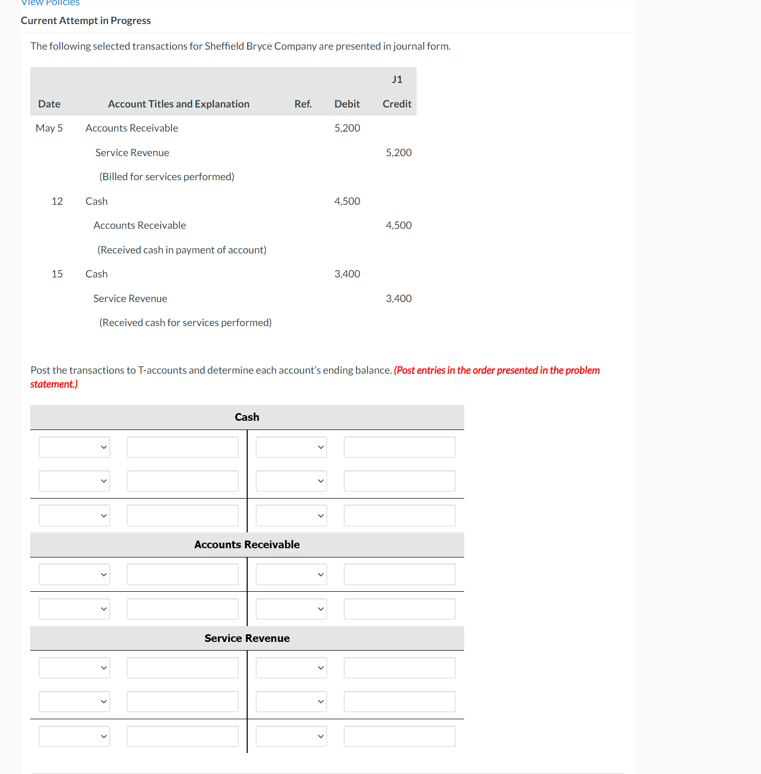 Current Attempt in Progress The following
