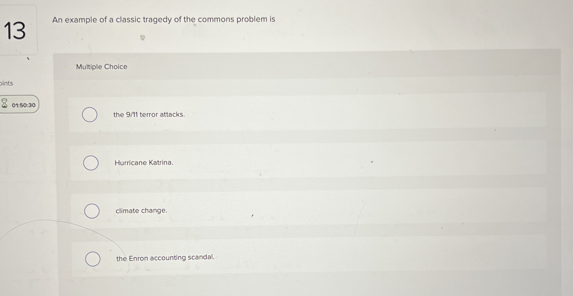 1 3 An example of a classic tragedy of the