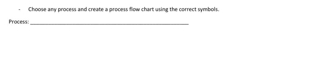 - Choose any process and create a process flow