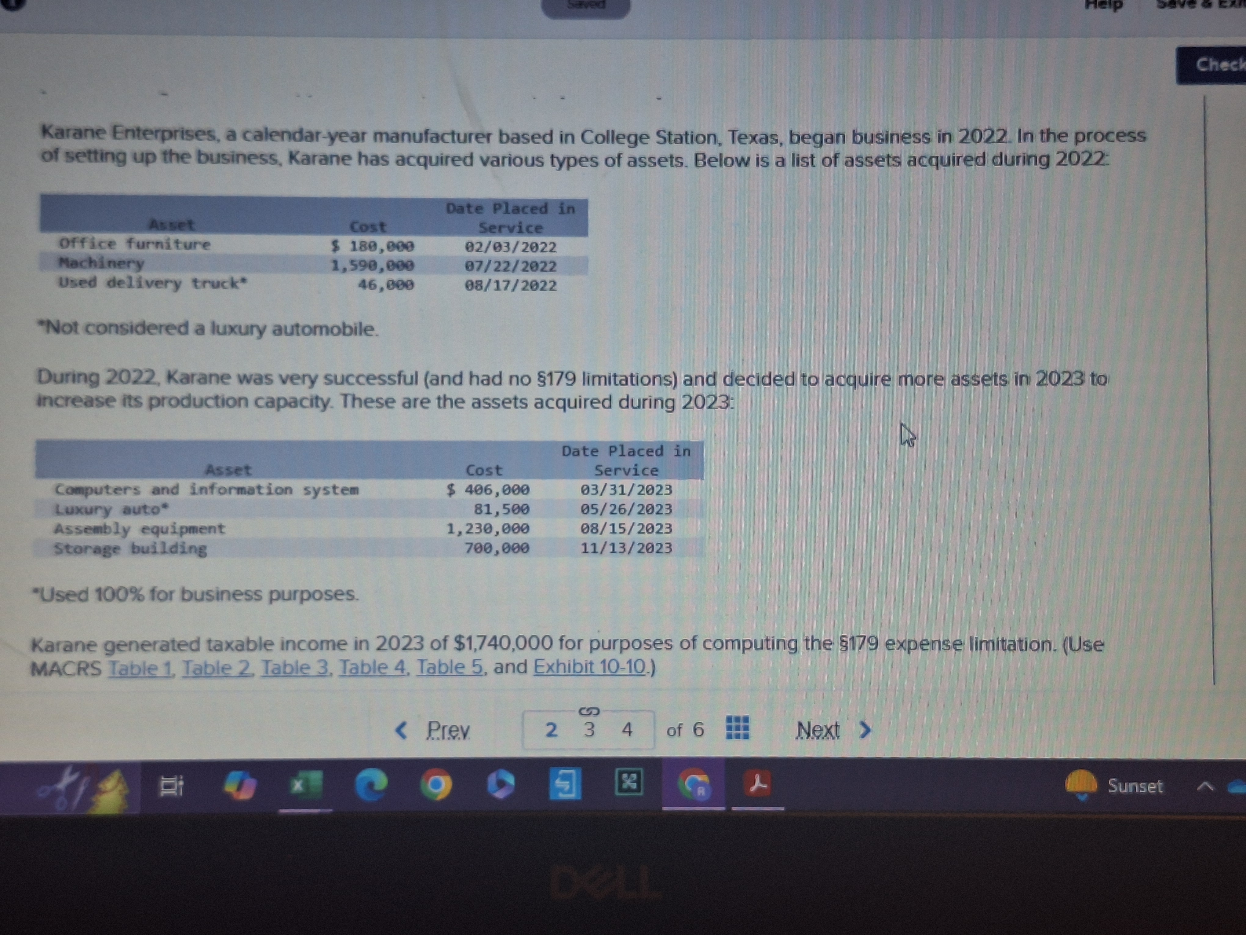 Check Karane Enterprises, a calendar-year